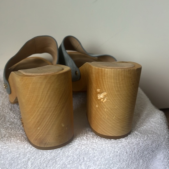 Veronica Beard Blue Suede Clogs size 9 - Picture 5 of 6